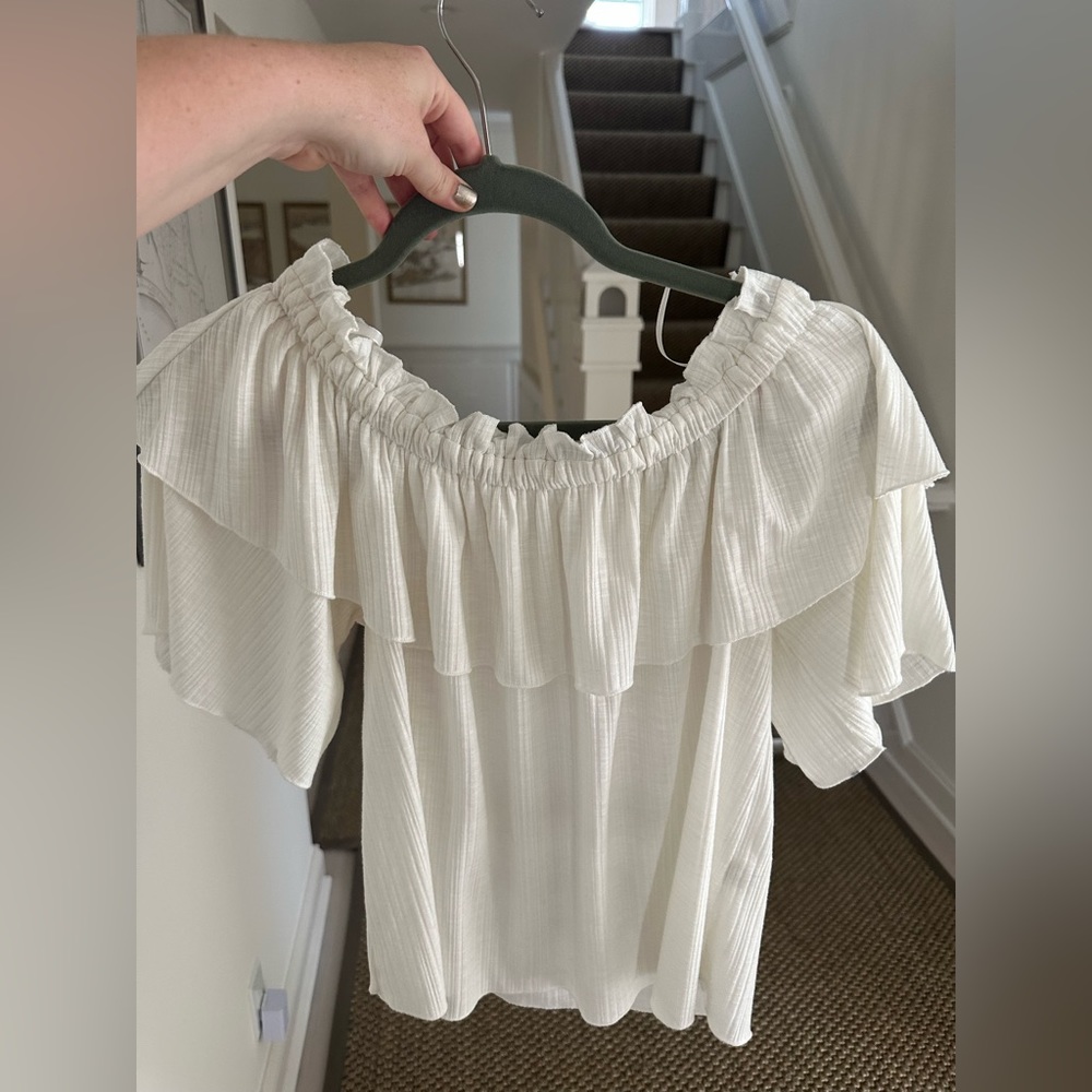 White off the shoulder top